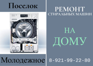 Ремонт стиральных машин в Молодежном на дому Курортного района 8-921-99-22-980